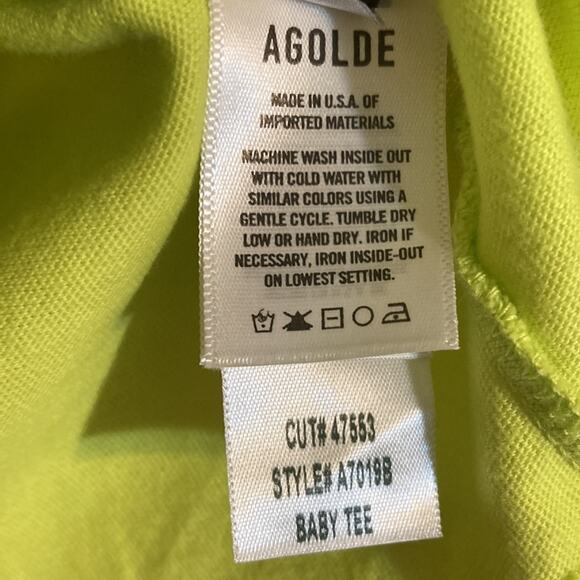 NWOT Agolde Premium Tye Dye Baby Tee Sz X Small - Picture 12 of 12